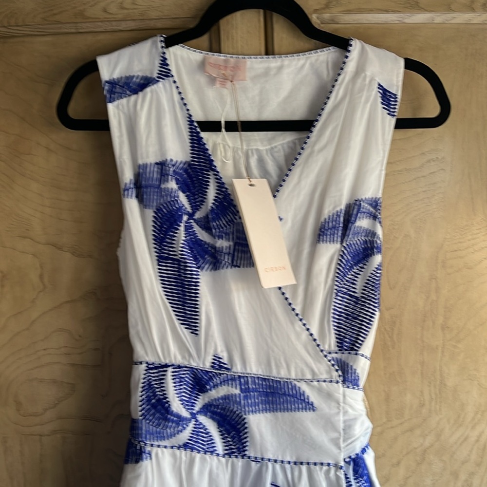 CIEBON🔥 Kaiden Embroidered Tie Belt Maxi Wrap Dress - Picture 9 of 13